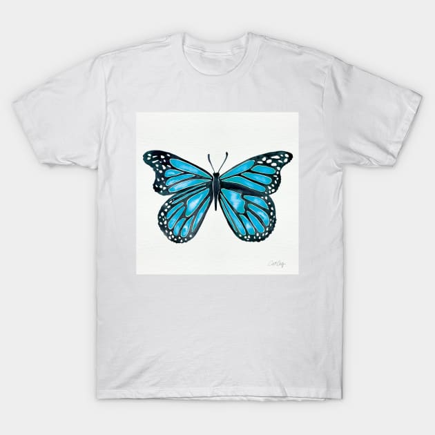 Blue Butterfly T-Shirt by CatCoq